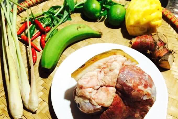 Nguyên liệu làm món dê tái chanh