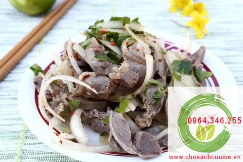 mề gà xào hành tây