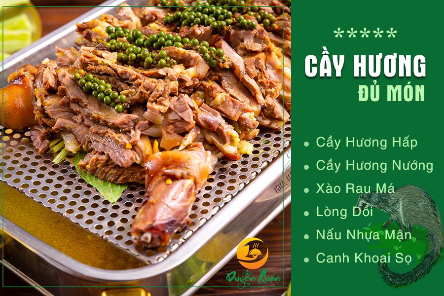 các món ăn ngon từ cầy hương