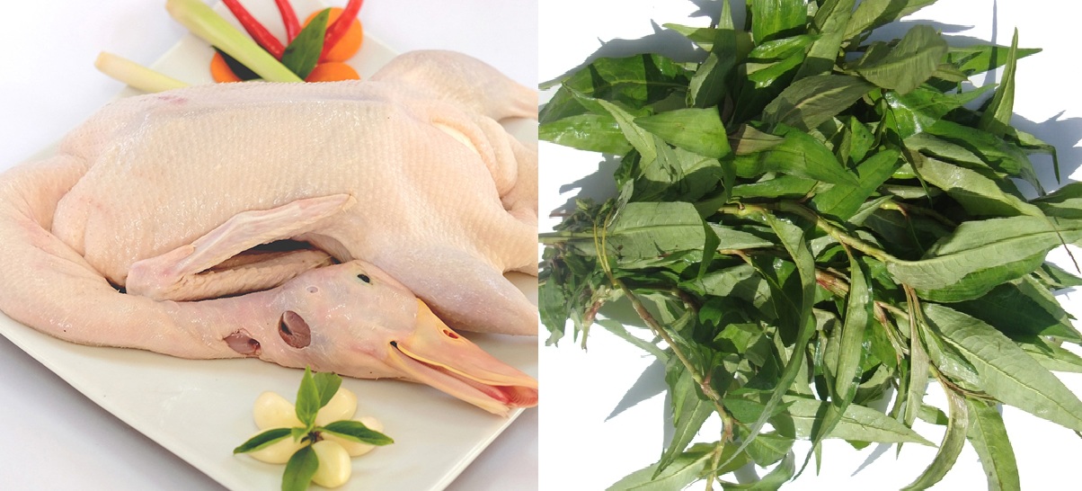 món vịt thuôn hành răm