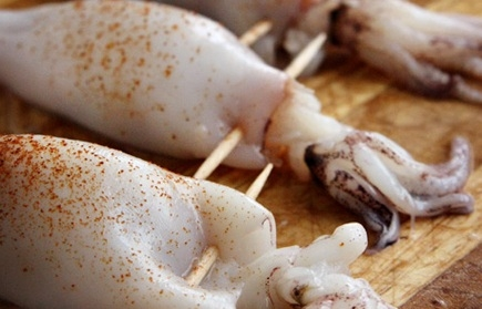 mực nhồi thịt chiên vàng cách làm