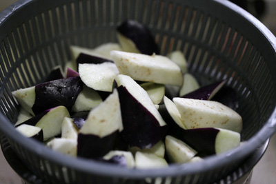 thịt băm xào cà tím cách làm